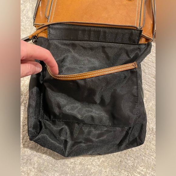 Top Grain Leather Womens Backpack Retro Style Rucksack Shoulder Bag Carmel Brown - Picture 9 of 12